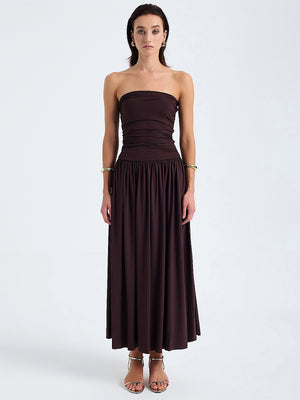 Monlicia Aluna Dress in Brown (MFW25-DR-ALU-200)