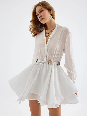 Monlicia Alora Dress in White (MSS26-DR-ALO-100)