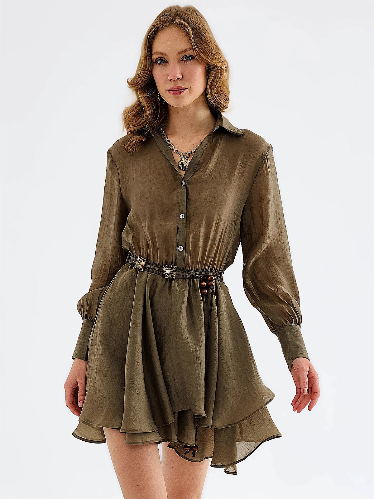 Monlicia Alora Dress in Khaki (MSS26-DR-ALO-250)
