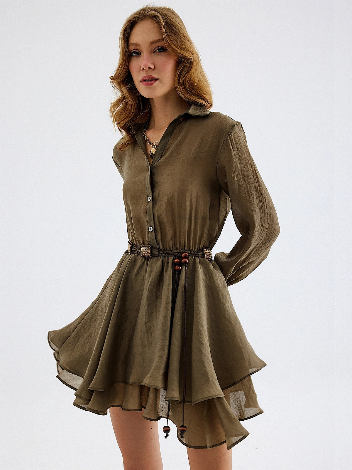 Monlicia Alora Dress in Khaki (MSS26-DR-ALO-250)