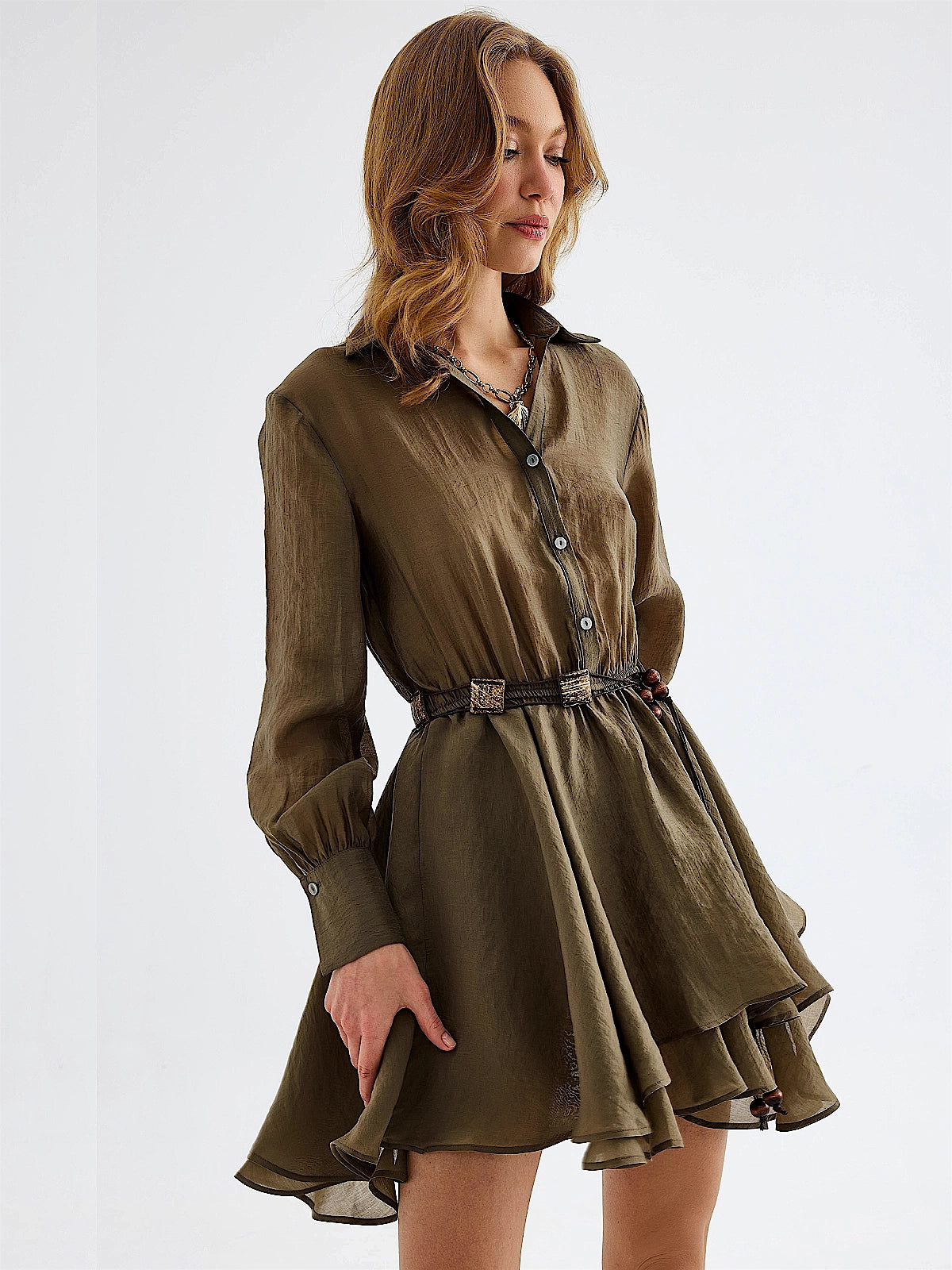 Monlicia Alora Dress in Khaki (MSS26-DR-ALO-250)