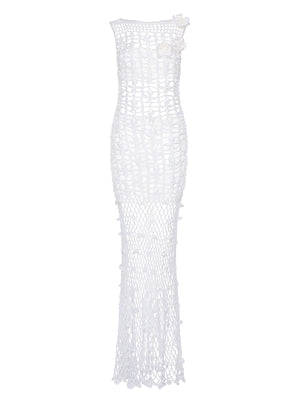 Andreeva: White Vanilla Handmade Crochet Dress (25018)