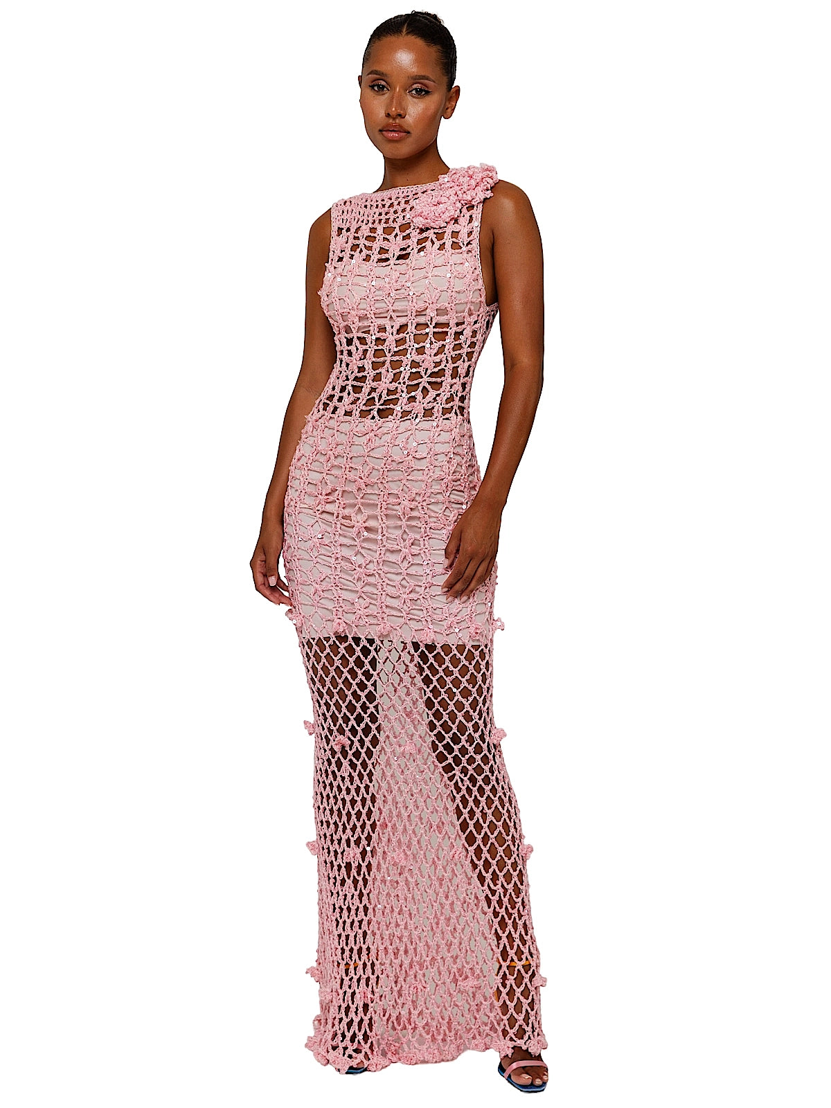 Andreeva: Rose Vanilla Handmade Crochet Dress (26001)