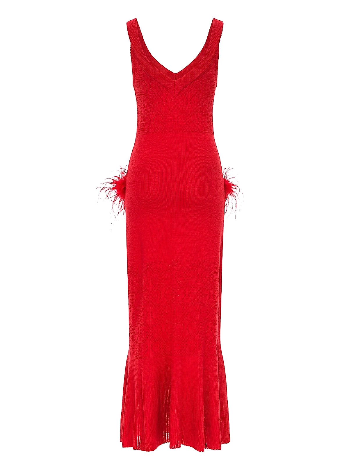 Andreeva: Cherry Knit Dress With Feathers (1426)
