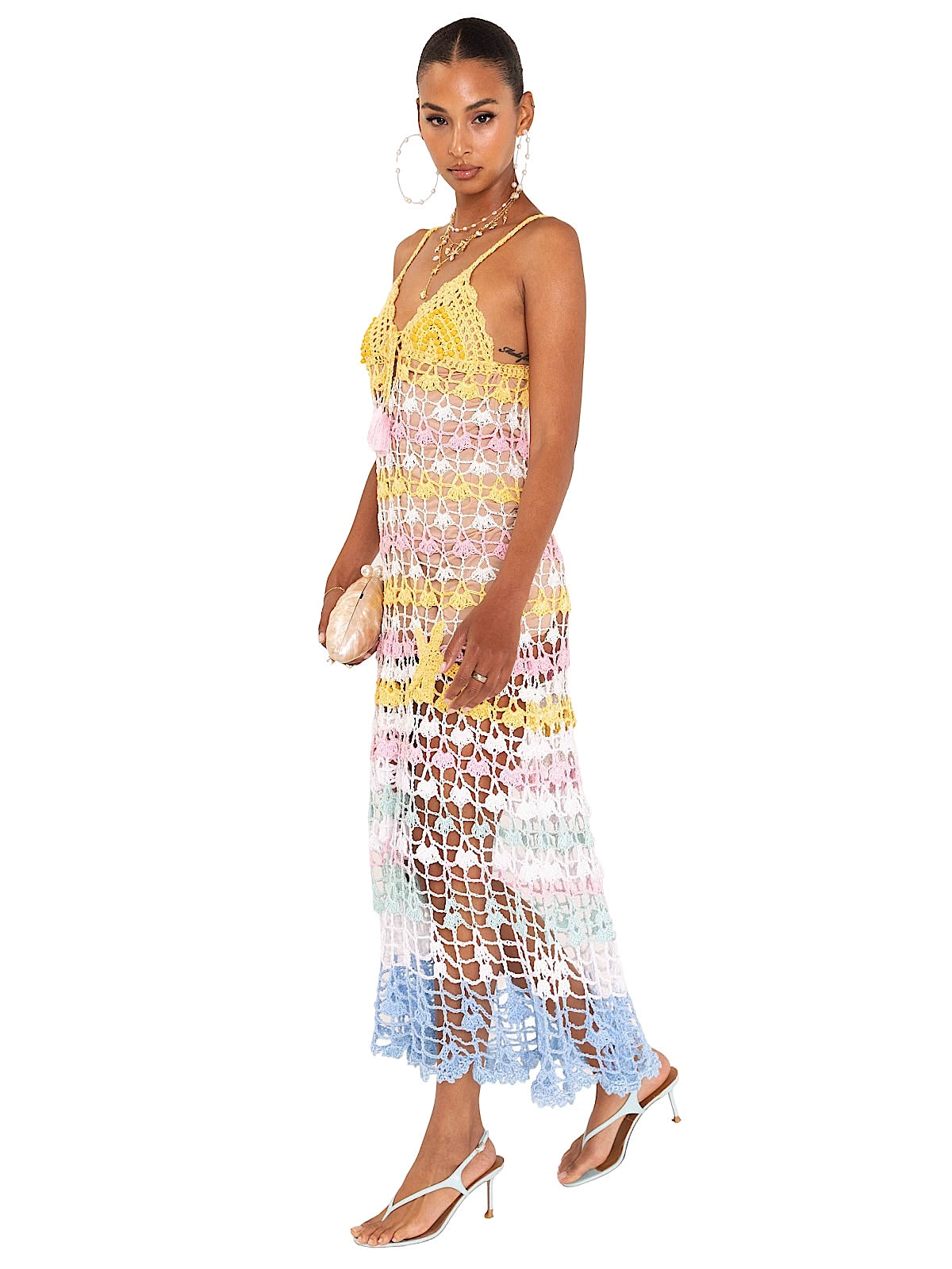 Andreeva: Flower Marine Handmade Maxi Dress (1326)