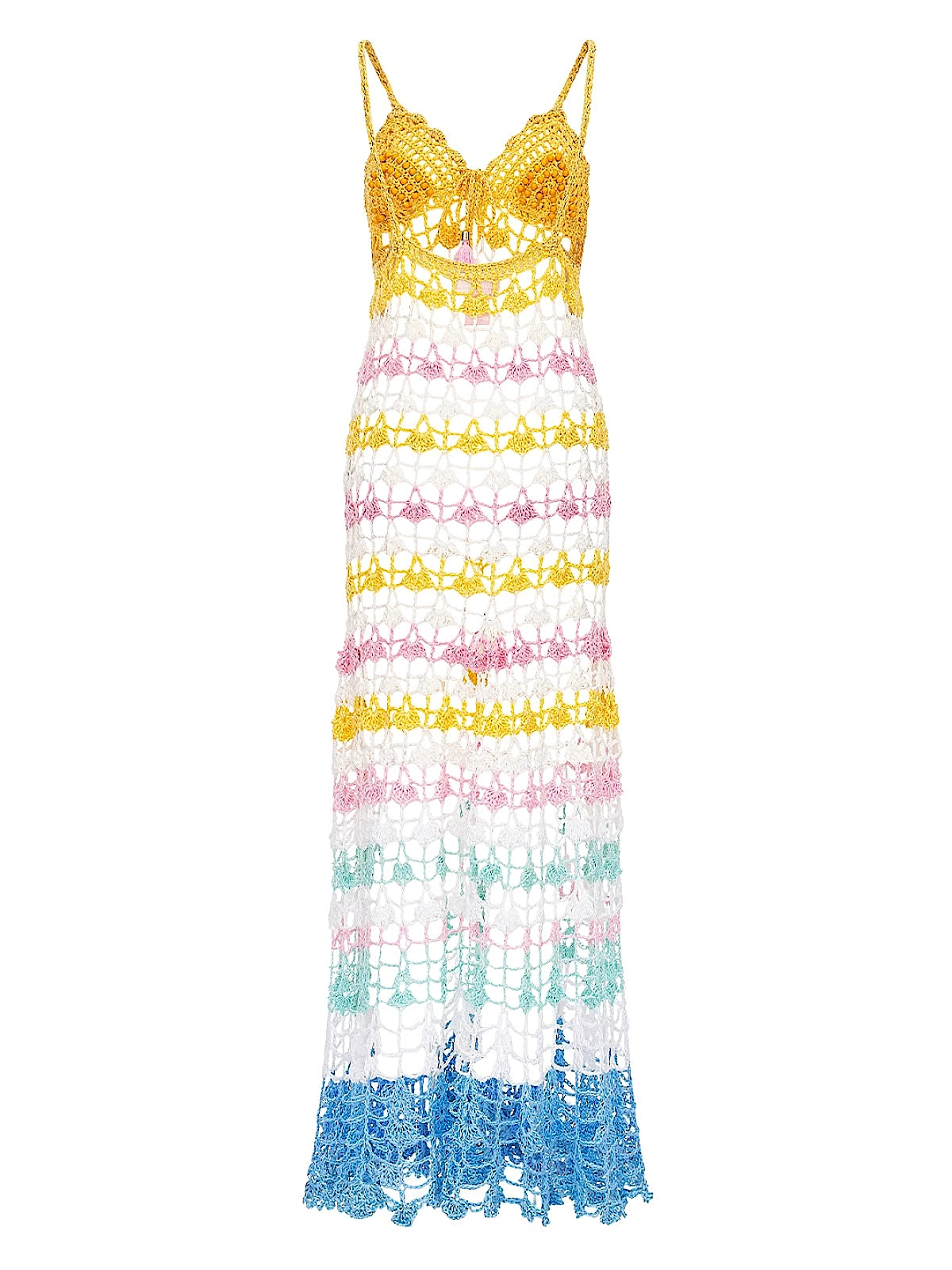 Andreeva: Flower Marine Handmade Maxi Dress (1326)