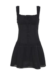 Frankies Bikinis: Christa Gauze Dress (20121CG-BLK)