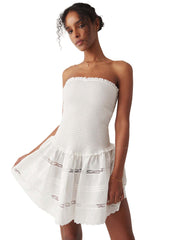 Frankies Bikinis: Day Princess Poplin Dress (20146SP-WHT)