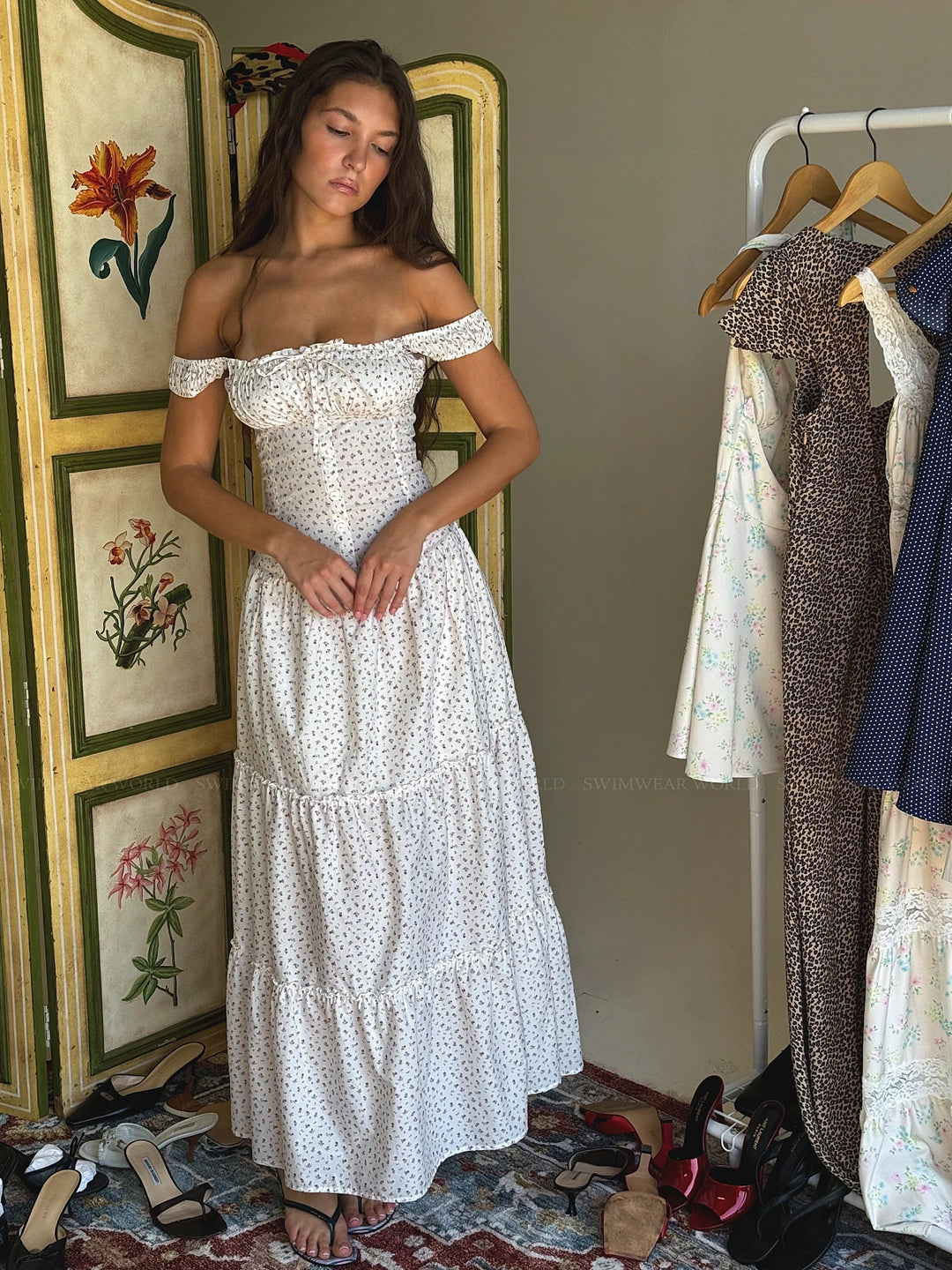 frankies bikini christabelle maxi dress Frankies Bikinis: Christabelle Ruffle Maxi Dress