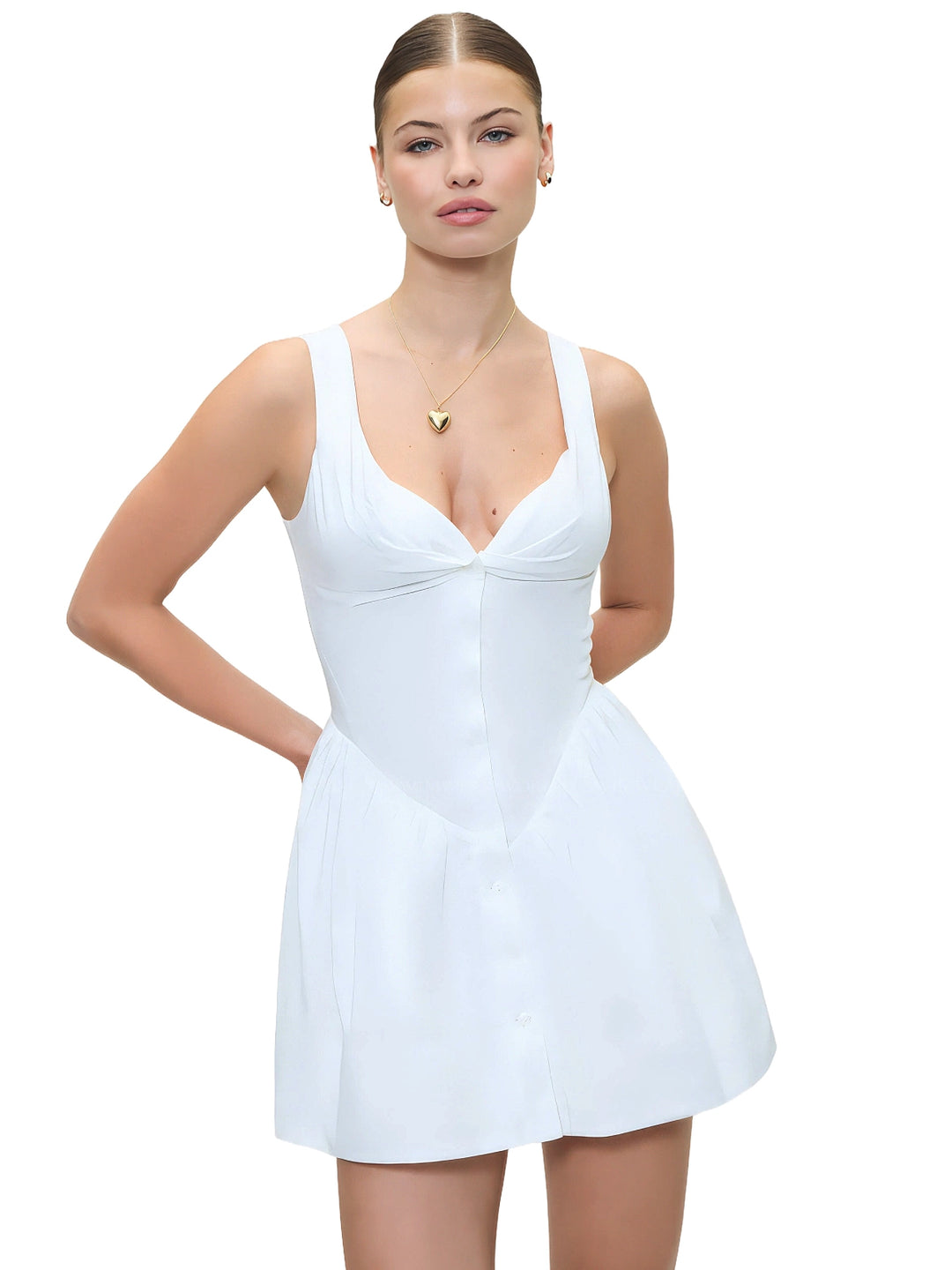 frankies bikinis mae poplin mini dress Frankies Bikinis: Charlotte Poplin Dress