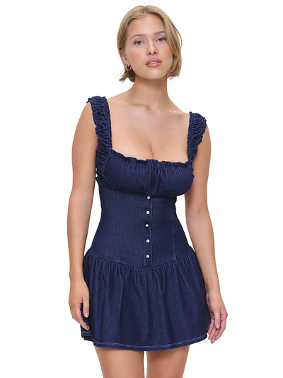frankies bikinis christa ruffle mini dress Christa Ruffle Mini Dress