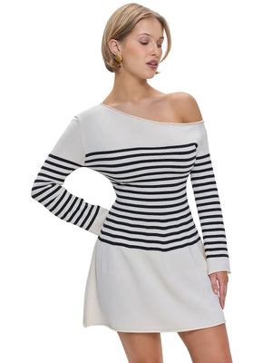 Frankies Bikinis: Boardwalk Knit Mini Dress (20231KN-IVY)