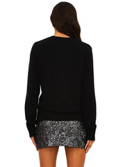 Beach Riot: Jolene Sweater-Trixie Skirt (BR57072RX-BLK-BR56865RX-GUNM)