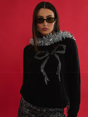 Beach Riot: Jolene Sweater-Trixie Skirt (BR57072RX-BLK-BR56865RX-GUNM)