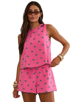 Beach Riot: Dollie Sleeveless-Birkley Short (BR66660F6-FLAM-BR66666F6-FLAM)