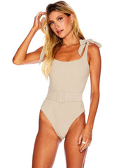 Beach Riot: Sydney Belted One Piece (BR8042C-TAN)