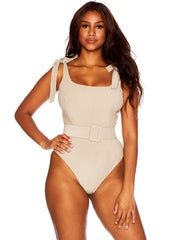 Beach Riot: Sydney Belted One Piece (BR8042C-TAN)