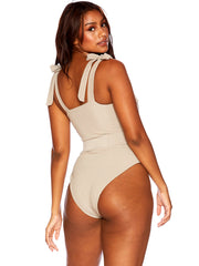 Beach Riot: Sydney Belted One Piece (BR8042C-TAN)