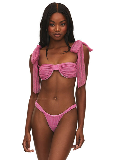 Beach Riot: Drea Fuchsia Purple Shine-Joan Fuchsia Purple Shine Bikini (BR23702S3-FUCP-BR23732S3-FUCP)