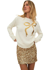 Beach Riot: Jolene Sweater-Trixie Skirt (BR46669R4-CREA-BR46665R4-GOLP)