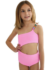 Beach Riot Kids: Little Brynn One-Piece (BRG57144R5-PEAP)