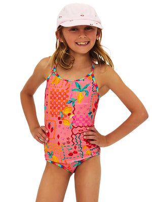Beach Riot Kids: Little Julia One-Piece (BRG61851S6-PFFR)