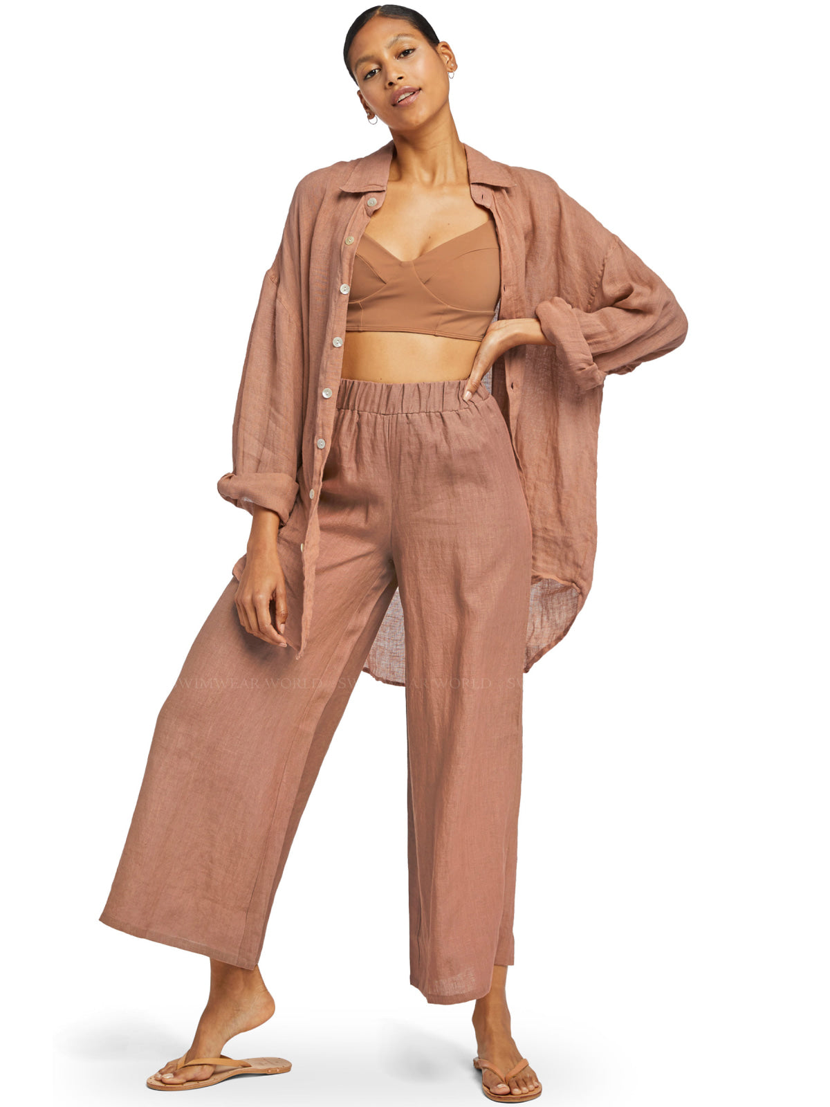 Playa Shirt Dress Tallows Wide Leg Pant