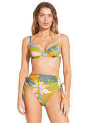 Vitamin A: Goldie Underwire-Gemma Ruched High Waist Bikini (2330T-MTP-2330B-MTP)