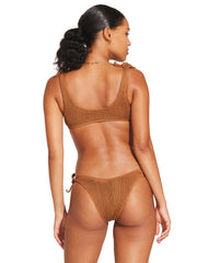 Vitamin A: Marley Bralette-Lou Crinkle Tie Side Bikini (2312T-ESCO-2312B-ESCO)