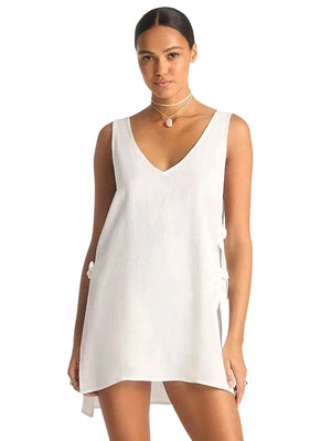 Vitamin A: Riviera Mini Dress (6154603-WHT)