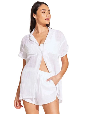 Vitamin A: Playa Pocket Blouse (6211205-WHT)