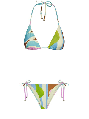 Vitamin A: Gia Triangle-Elle Tie Side Bikini (6138785-CAK-6162585-CAK)