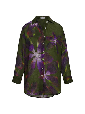 Vitamin A: Playa Linen Boyfriend Shirt (6307405-WTO)