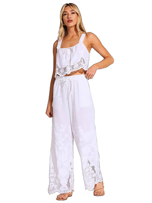 Vitamin A: Flora Tank-Flora Pant (6139555-WHT-6057655-WHT)