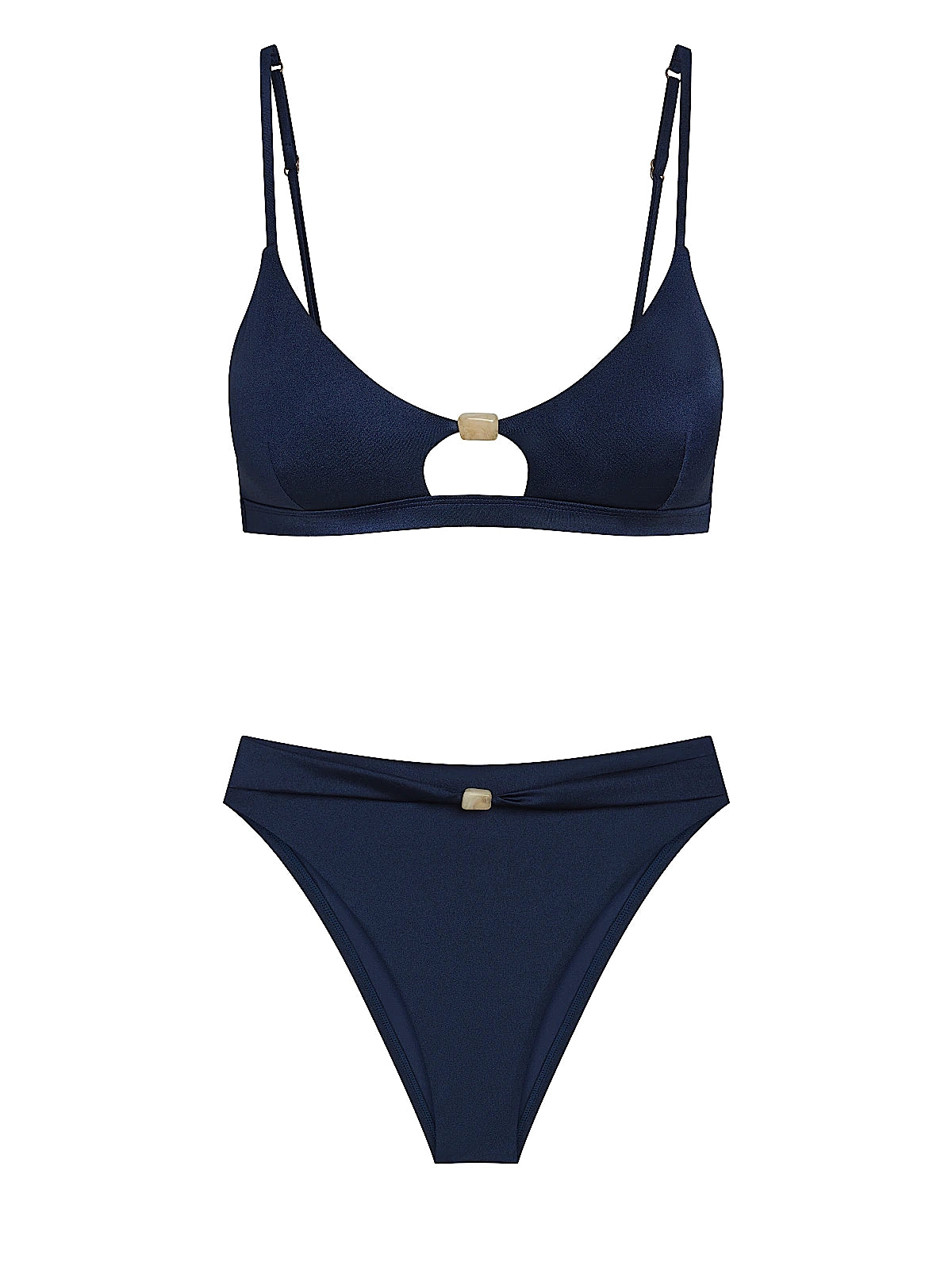 Vitamin A: Terra Cut Out Bralette-Terra High Waist Bikini (6133480-MDV-6165380-MDV)