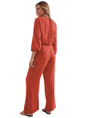 Vix: Ino Detail Long Sleeve Blouse-Miko Detail Pants (407-804-005-469-804-005)