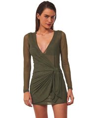 Vix: Emily Long Sleeve Short Cover Up (346-850-015)