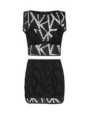Vix: Elara Blouse-Luna Mini Skirt (282-856-001-342-856-001)
