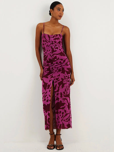 tyla purple dress Astr The Label | Tyla Satin Bias-Cut Maxi Dress in Lilac