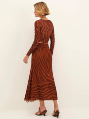 Vix: Mira Long Sleeve Blouse-Amira Long Skirt (VR262124-VR262001)