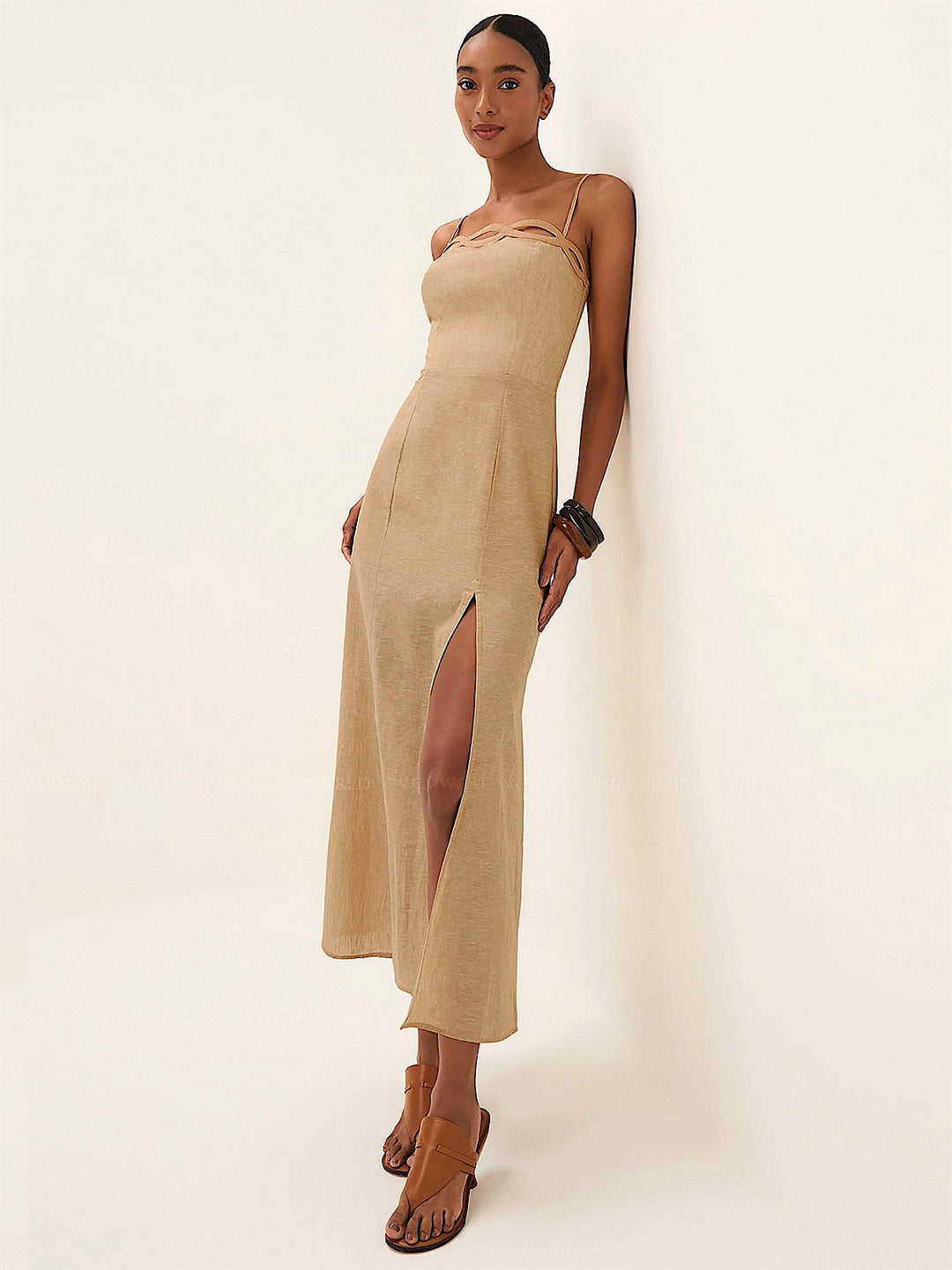 vix maxi dress Rosana Sleeveless Maxi Cover-Up Dress in Black