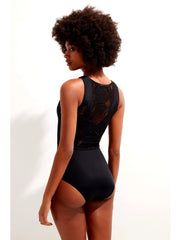Oye Swimwear: Elsa with Tulle One-Piece (ELSAWITHTULLE-BLCK)