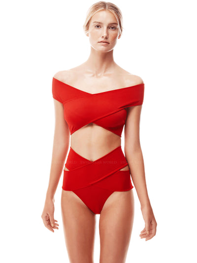 Oye Swimwear: Lucette Bikini (LUCT-RED-LUCB-RED)