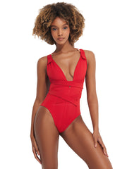 Oye Swimwear: Silvana One Piece (SILVANAOP-RED)