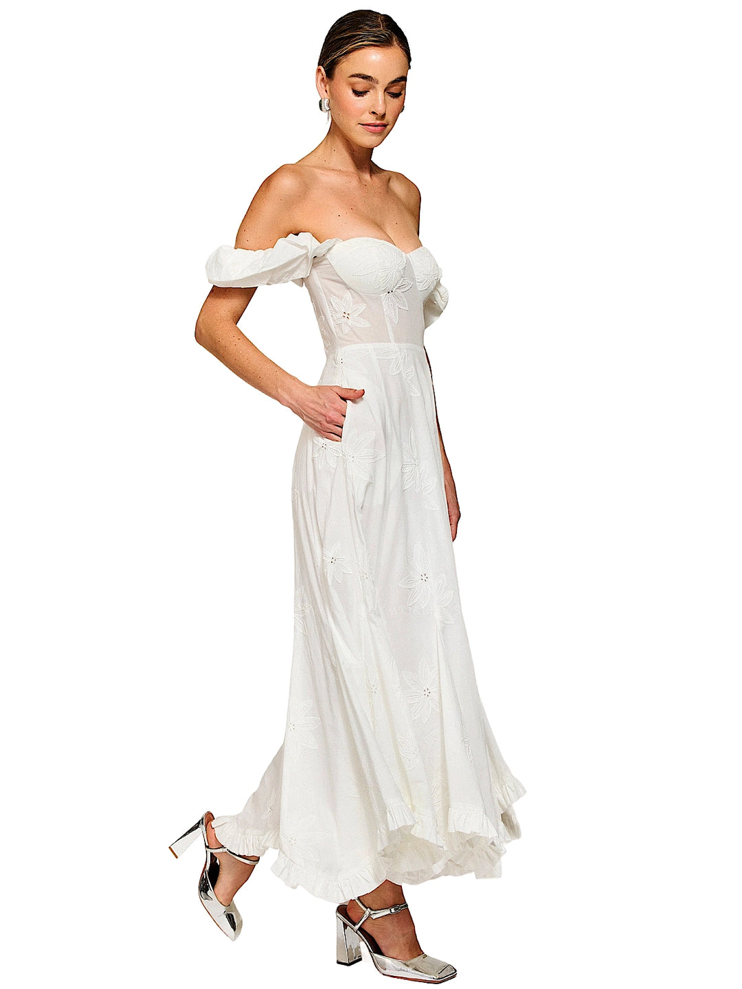Line and Dot: Emberly Maxi Dress (LD5850Y-100) S