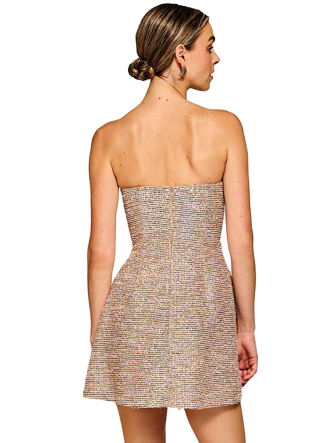 Sunset Tweed Mini Dress Sunset Orange / M
