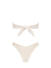 Montce Swim: Bone Crochet Tori Bandeau Bikini-Bone Crochet Lulu Bikini (BT073-BB034)