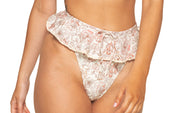 Tori Ties Bandeau-Tamarindo Ruffle Bikini ::RET