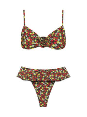 Montce: Devin Rosa-Tamarindo Ruffle Bikini (BT947-BB1001)