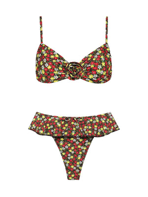 Montce: Devin Rosa-Tamarindo Ruffle Bikini (BT947-BB1001)